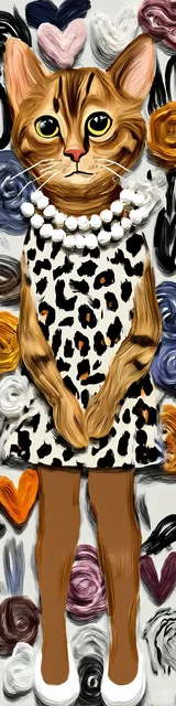 Cat bookmarks featuring a cat dressed in its Sunday best outfit